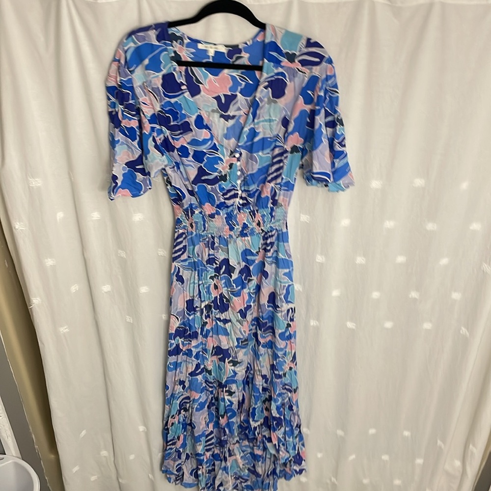 💖high-low blue and pink dress💖